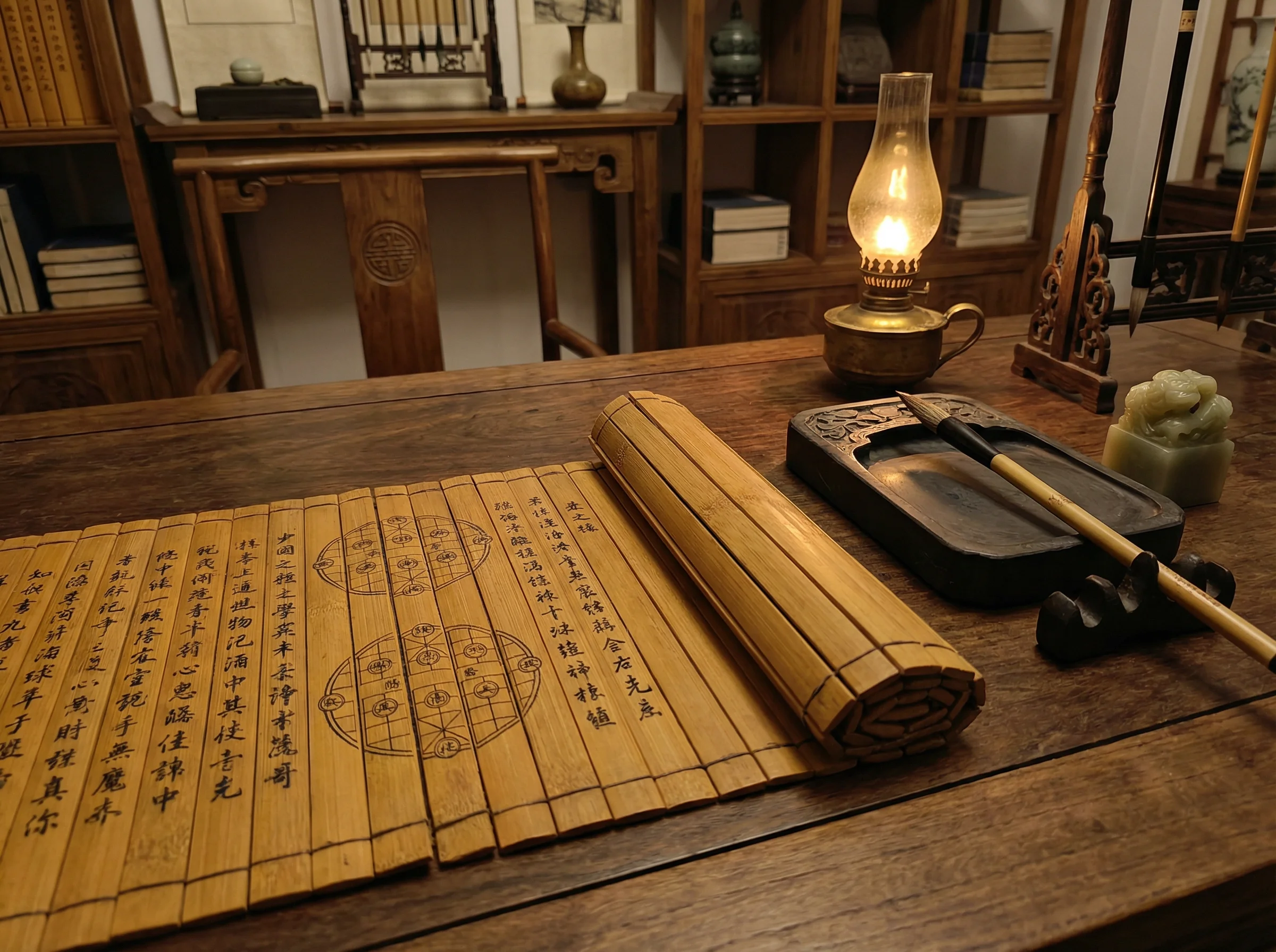 古代棋谱卷轴 - j9棋牌